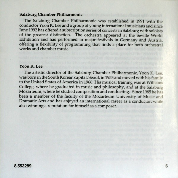 C. P. E. Bach*, W. F. Bach* - Salzburg Chamber Philharmonic Orchestra*, Yoon K. Lee*-4