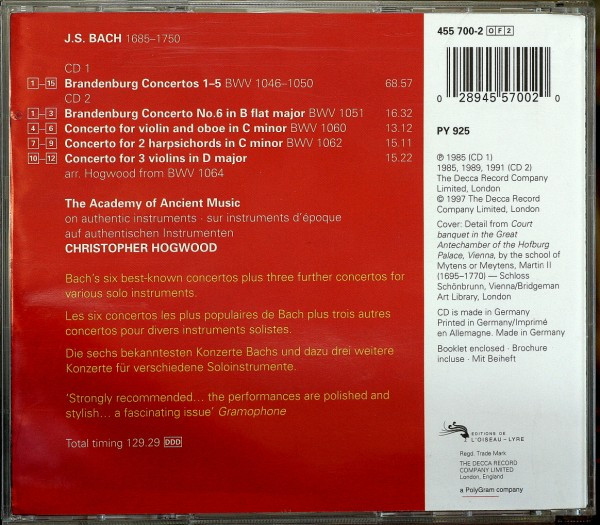 J.S. Bach* - The Academy Of Ancient Music • Christopher Hogwood-2