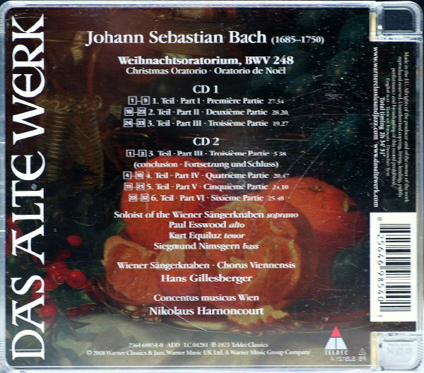 J.S. Bach*, Esswood*, Equiluz*, Nimsgern*, Wiener Sängerknaben*, Concentus Musicus Wien, Nikolaus Harnoncourt-1