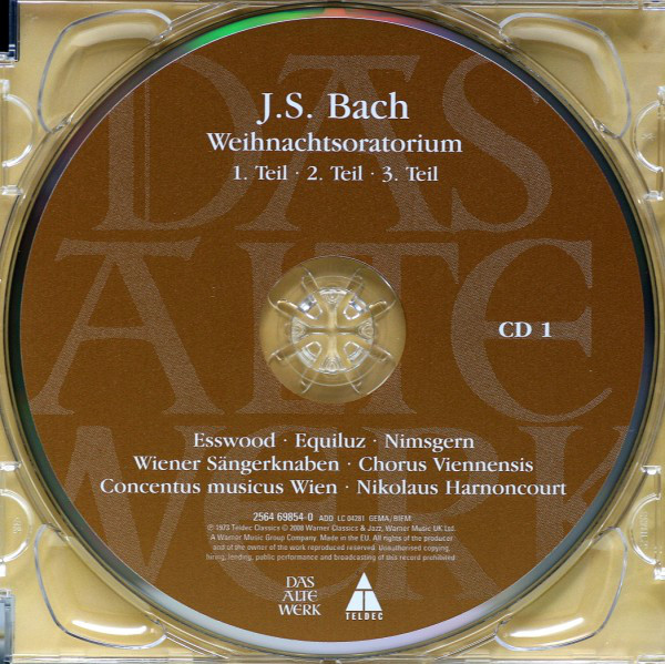 J.S. Bach*, Esswood*, Equiluz*, Nimsgern*, Wiener Sängerknaben*, Concentus Musicus Wien, Nikolaus Harnoncourt-2