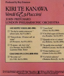 Kiri Te Kanawa / John Pritchard / London Philharmonic Orchestra - Verdi* & Puccini*-1
