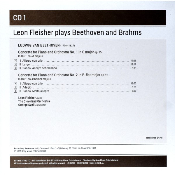 Leon Fleisher Plays Beethoven* and Brahms* - The Cleveland Orchestra, George Szell-4