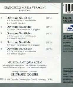 Francesco Maria Veracini, Musica Antiqua Köln, Reinhard Goebel-1