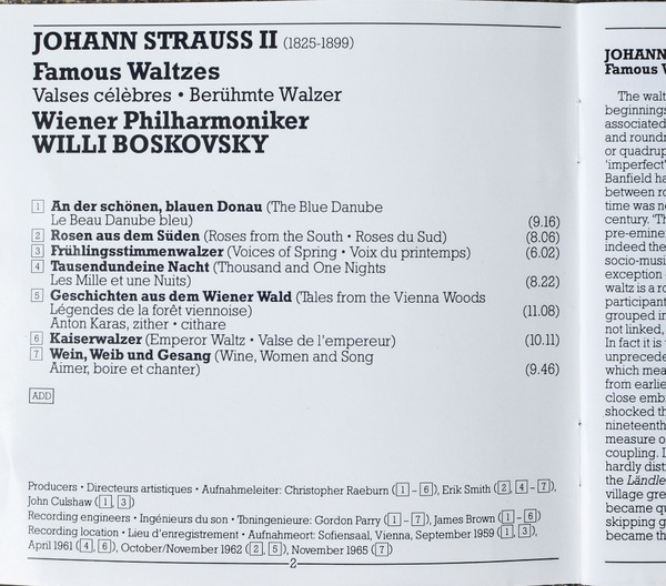 Johann Strauss* - Willi Boskovsky, Wiener Philharmoniker-3