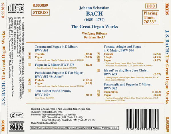 J.S. Bach*, Wolfgang Rübsam (2)-1