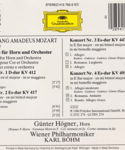 Wolfgang Amadeus Mozart, Günter Högner · Wiener Philharmoniker, Karl Böhm-1