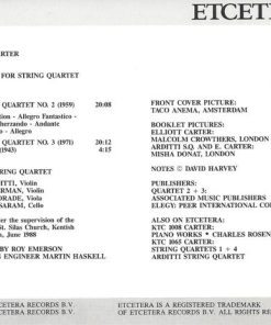 Elliott Carter, The Arditti String Quartet*-1