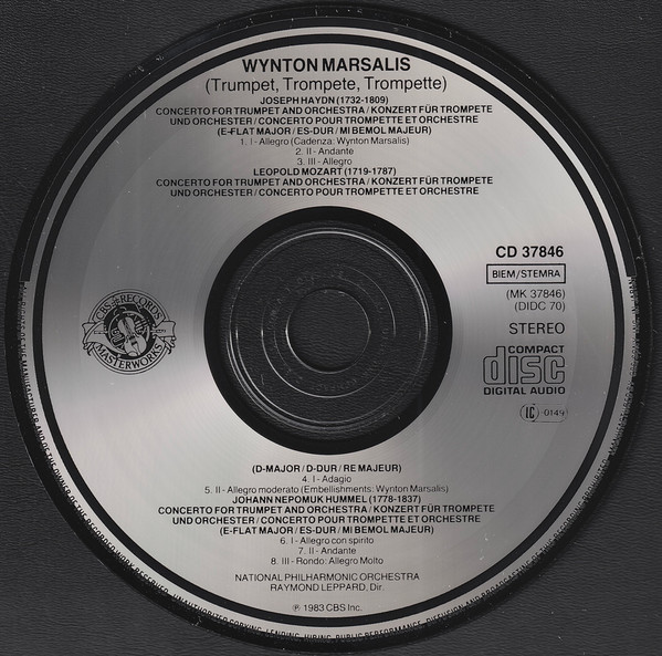 Haydn* • Hummel* • L. Mozart*, Wynton Marsalis, National Philharmonic Orchestra, Raymond Leppard-2