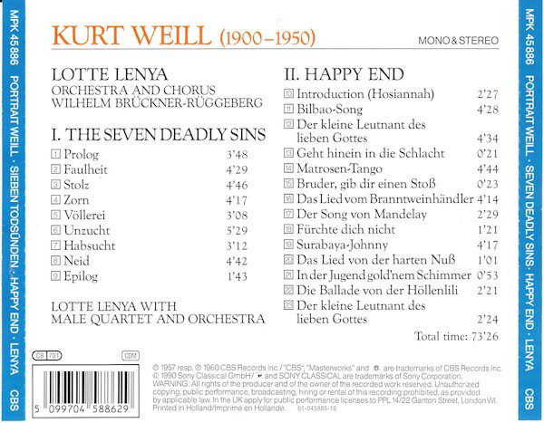 Lotte Lenya, Kurt Weill-1