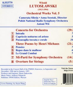 Lutosławski*, Camerata Silesia • Anna Szostak, Polish National Radio Symphony Orchestra, Antoni Wit-1