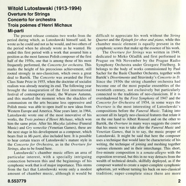 Lutosławski*, Camerata Silesia • Anna Szostak, Polish National Radio Symphony Orchestra, Antoni Wit-4