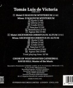 Tomás Luis De Victoria, Westminster Cathedral Choir, David Hill-1