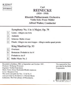 Carl Reinecke, Rhenish Philharmonic Orchestra*, Alfred Walter-1