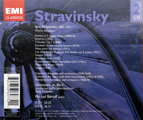 Stravinsky* - Michel Béroff, Orchestre De Paris, Seiji Ozawa-1