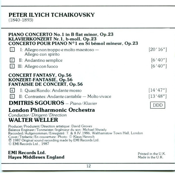 Tchaikovsky*, Dimitris Sgouros, Walter Weller, London Philharmonic Orchestra-1