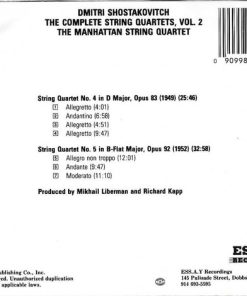 Shostakovich* - The Manhattan String Quartet-1