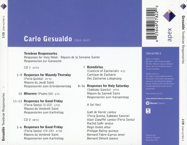 Carlo Gesualdo - A Sei Voci-1