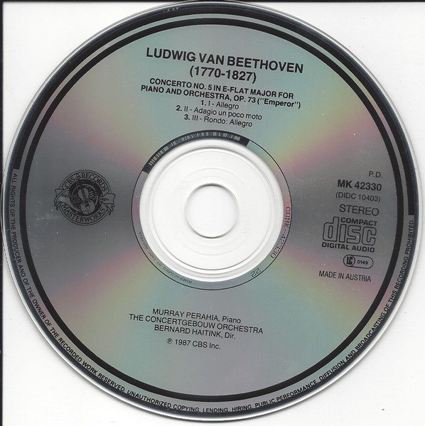 Ludwig Van Beethoven, Murray Perahia, Bernard Haitink, Concertgebouworkest-2