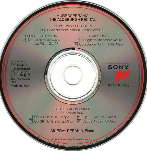 Murray Perahia - Beethoven*, Rachmaninov*, Schumann*, Liszt*-2
