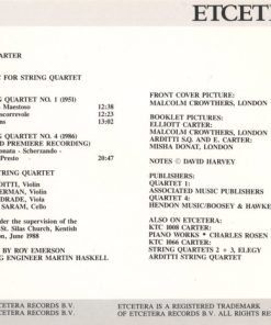 Elliott Carter - The Arditti String Quartet*-1