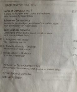 Rachmaninov*, Taneyev*, Mikhail Pletnev, Mescheriakova*, Larin*, Chernov*, The Moscow State Chamber Choir*, Russian National Orchestra-3