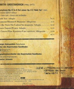 Shostakovich* - Sergei Aleksashkin, Symphonieorchester* Und Chor Des Bayerischen Rundfunks, Mariss Jansons-4