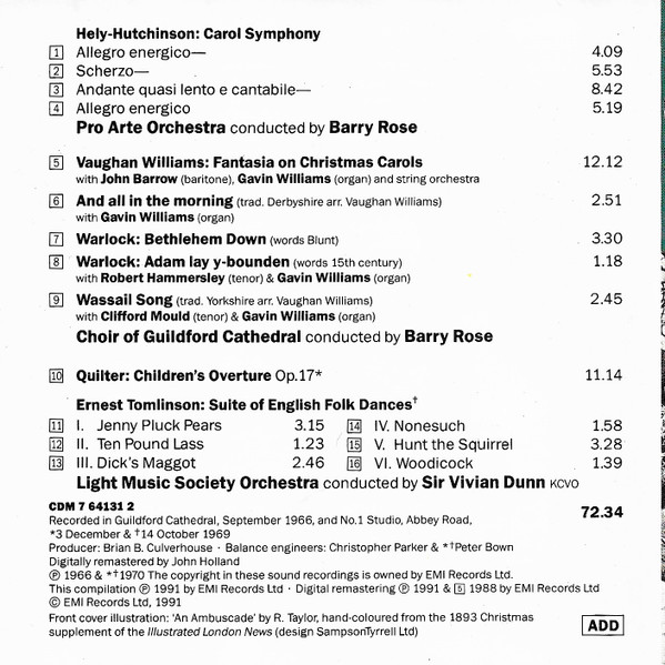 Hely-Hutchinson*, Vaughan Williams*, Pro Arte Orchestra, Choir Of Guildford Cathedral*, Barry Rose-3