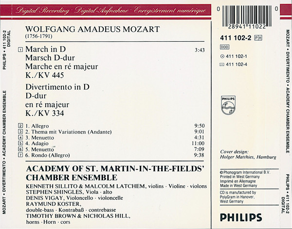 Mozart*, Academy Of St. Martin-in-the-Fields' Chamber Ensemble*-1