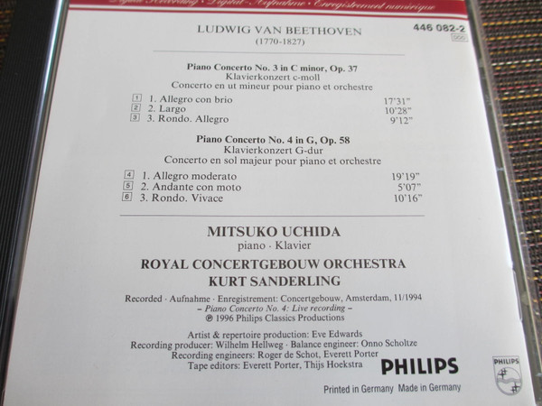 Beethoven*, Mitsuko Uchida, Royal Concertgebouw Orchestra*, Kurt Sanderling-1