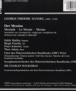 George Frideric Handel*, Wolfgang Amadeus Mozart - Edith Mathis, Birgit Finnilä, Peter Schreier, Theo Adam, Sir Charles Mackerras-1