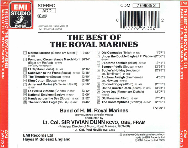 The Band Of H.M. Royal Marines*, Lt. Col. F. Vivian Dunn, KCVO, OBE., FRAM*, Lt. Col. Paul Neville MVO, ARAM*-1
