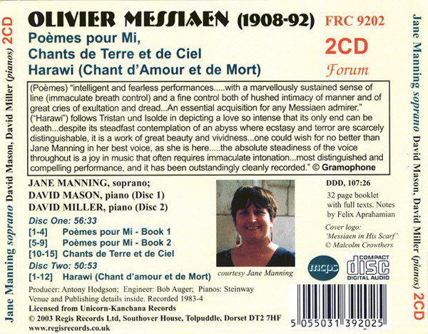Jane Manning, Olivier Messiaen-1