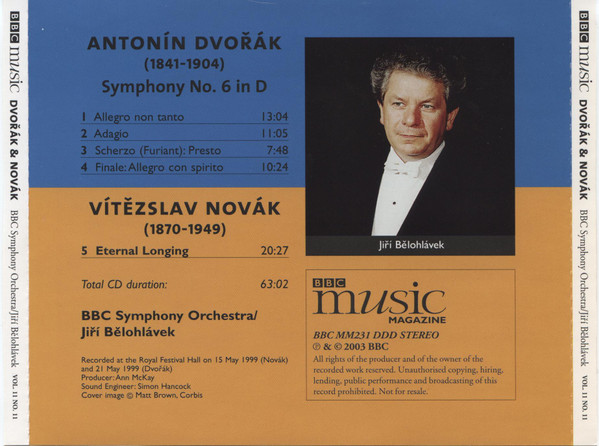 Dvořák* / Novák* - BBC Symphony Orchestra, Jiří Bělohlávek-1