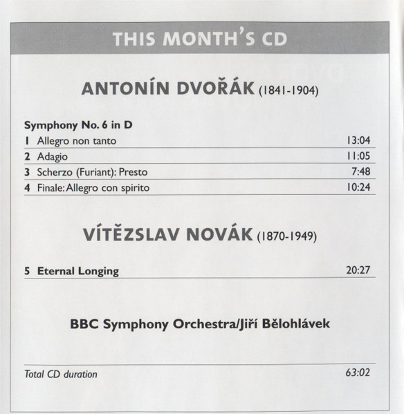 Dvořák* / Novák* - BBC Symphony Orchestra, Jiří Bělohlávek-3