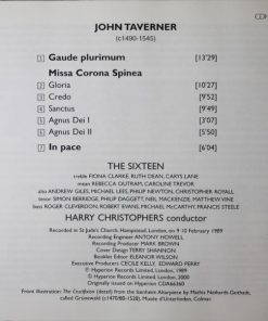 John Taverner - The Sixteen · Harry Christophers-3