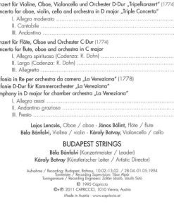 Antonio Salieri, Lajos Lencsés, János Bálint, Budapest Strings-2