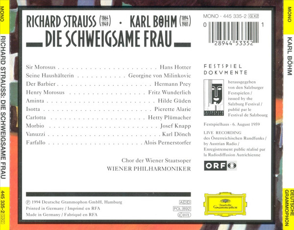 Richard Strauss - Hilde Güden ∙ Fritz Wunderlich ∙ Hermann Prey ∙ Hans Hotter ∙ Wiener Philharmoniker ∙ Karl Böhm-2