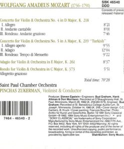 Mozart* - Pinchas Zukerman, The Saint Paul Chamber Orchestra-1
