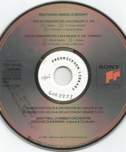 Mozart* - Pinchas Zukerman, The Saint Paul Chamber Orchestra-2
