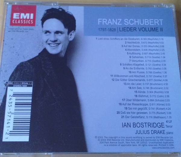 Franz Schubert, Ian Bostridge, Julius Drake-1