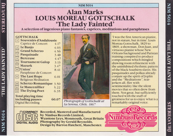Alan Marks, Louis Moreau Gottschalk-1