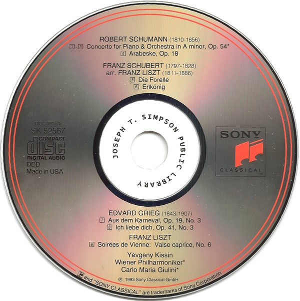 Schumann*, Yevgeny Kissin, Wiener Philharmoniker, Carlo Maria Giulini-1