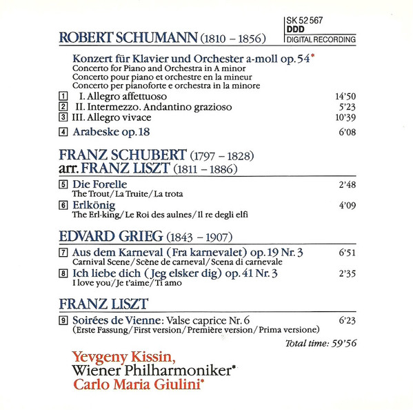 Schumann*, Yevgeny Kissin, Wiener Philharmoniker, Carlo Maria Giulini-4