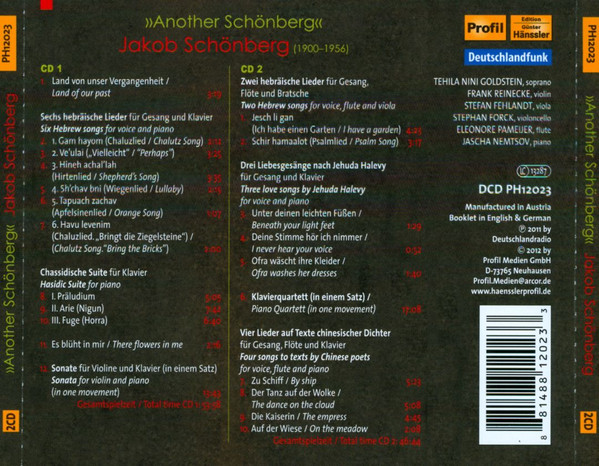 Jakob Schönberg - Tehila Nini Goldstein*, Frank Reinecke (2), Stefan Fehlandt, Stephan Forck, Eleonore Pameijer, Jascha Nemtsov-2