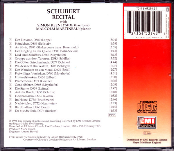 Franz Schubert, Simon Keenlyside, Malcolm Martineau-1
