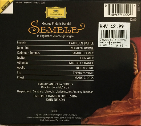 George Frideric Handel* - Kathleen Battle ∙ Marilyn Horne ∙ Samuel Ramey ∙ John Aler ∙ Sylvia McNair ∙ Michael Chance ∙ Ambrosian Opera Chorus* ∙ English Chamber Orchestra ∙ John Nelson (5)-3