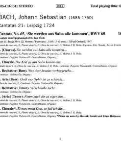 Johann Sebastian Bach, Bach Collegium Japan, Masaaki Suzuki-2
