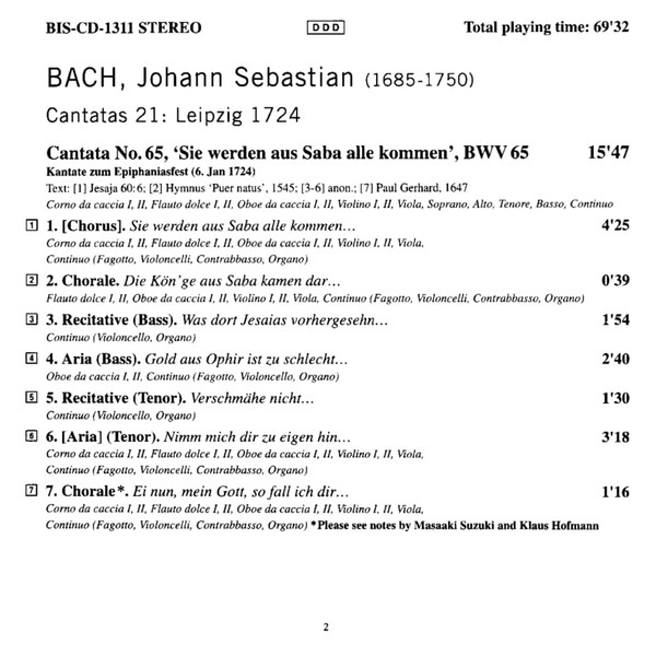 Johann Sebastian Bach, Bach Collegium Japan, Masaaki Suzuki-2
