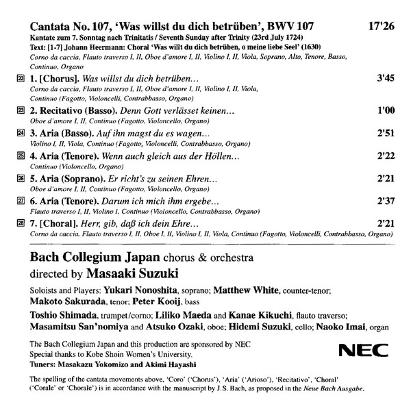 Johann Sebastian Bach, Bach Collegium Japan, Masaaki Suzuki-4