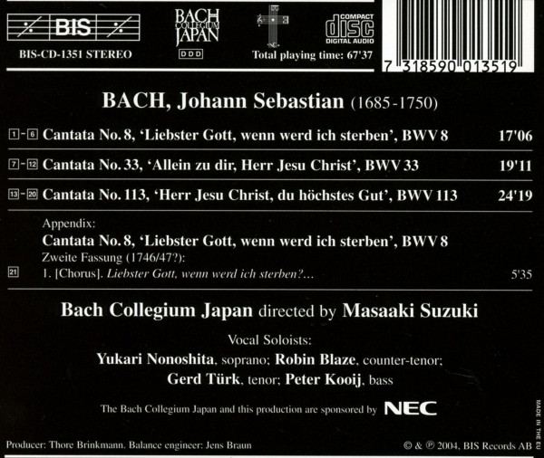 Johann Sebastian Bach, Bach Collegium Japan, Masaaki Suzuki-1
